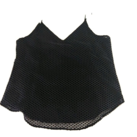 Express black sleeveless Polka Dot V-Neck Camisole Tank top Size XS - Picture 4 of 6